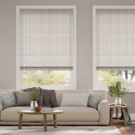 Ella Stripe Cappuccino Roman Blind