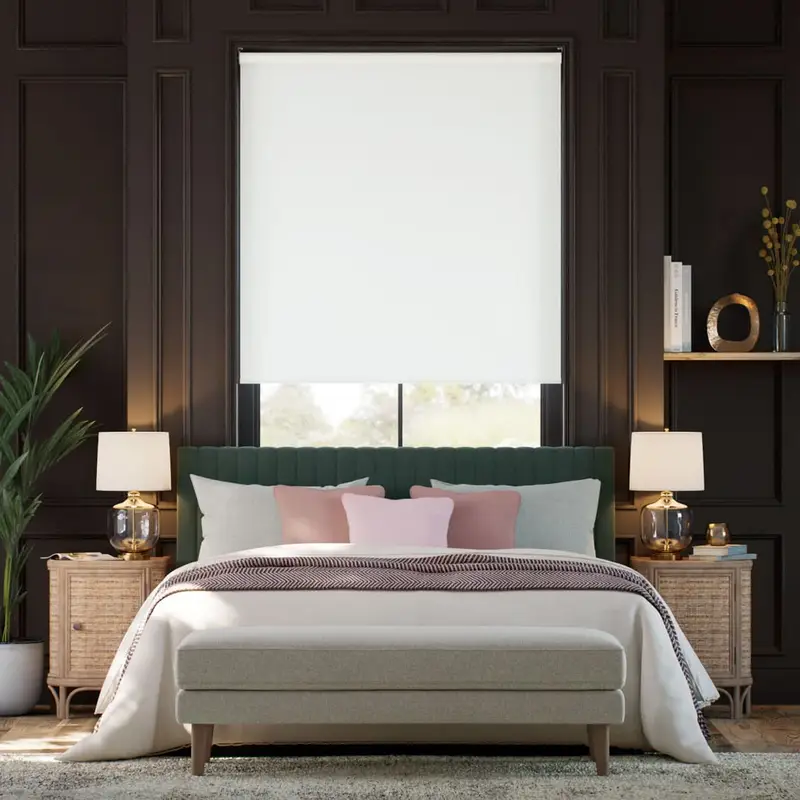 Kendal Blackout Powder White Roller Blind