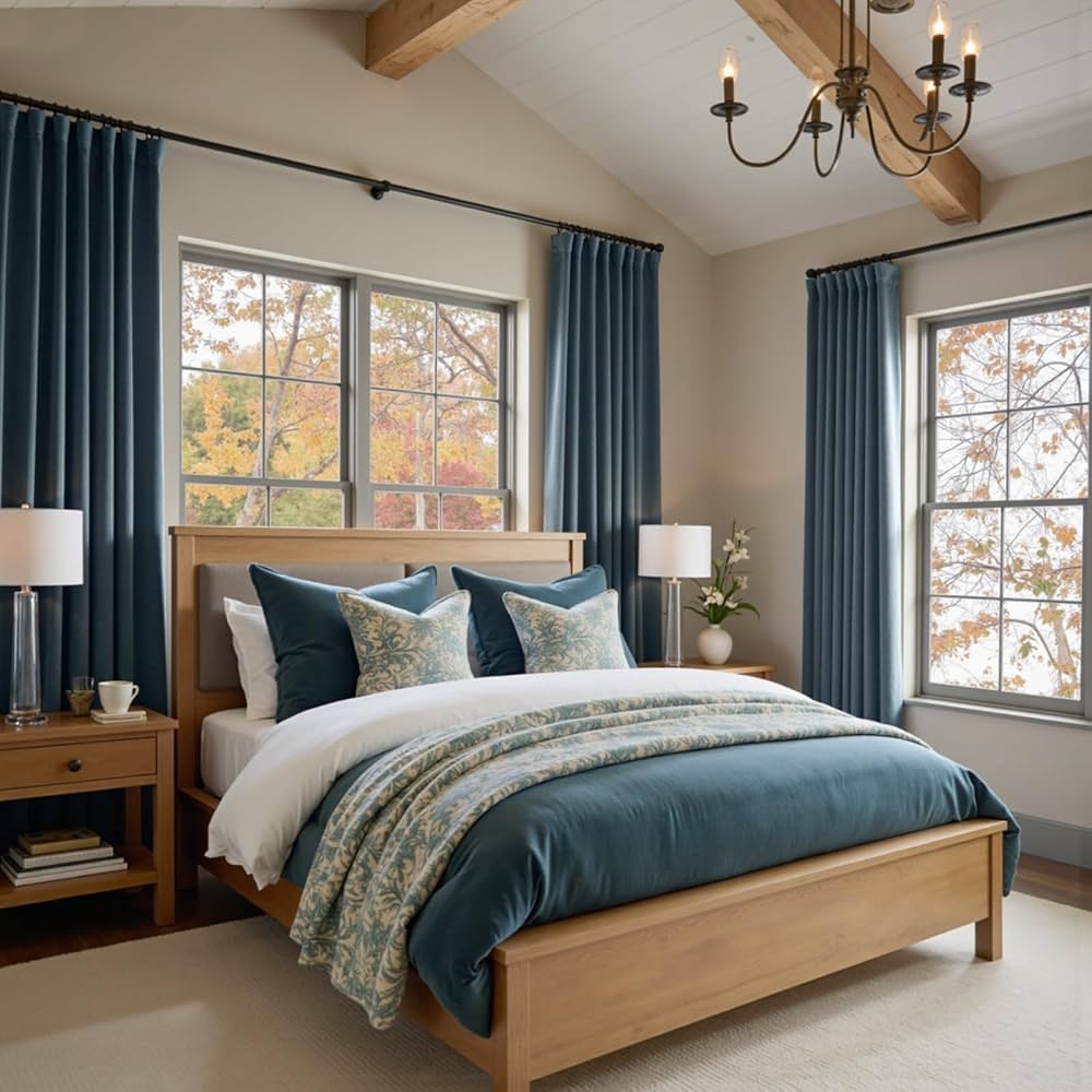 Velvet blackout curtains