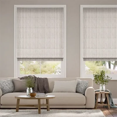 Ella Stripe Cappuccino Roman Blind