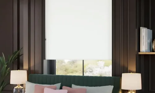 Kendal Blackout Powder White Roller Blind