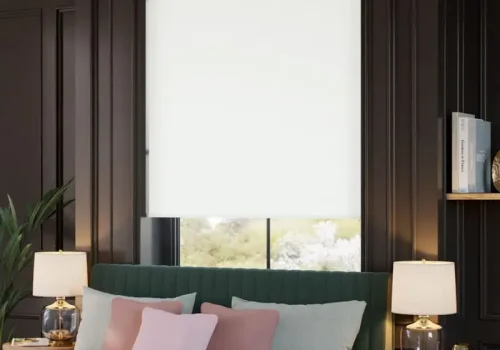 Kendal Blackout Powder White Roller Blind